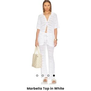 NWT LSPACE Marbella top in white